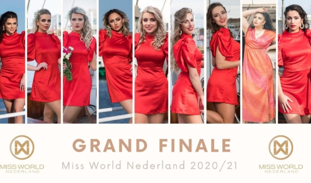 <p>De negen finalisten op een rij.</p>