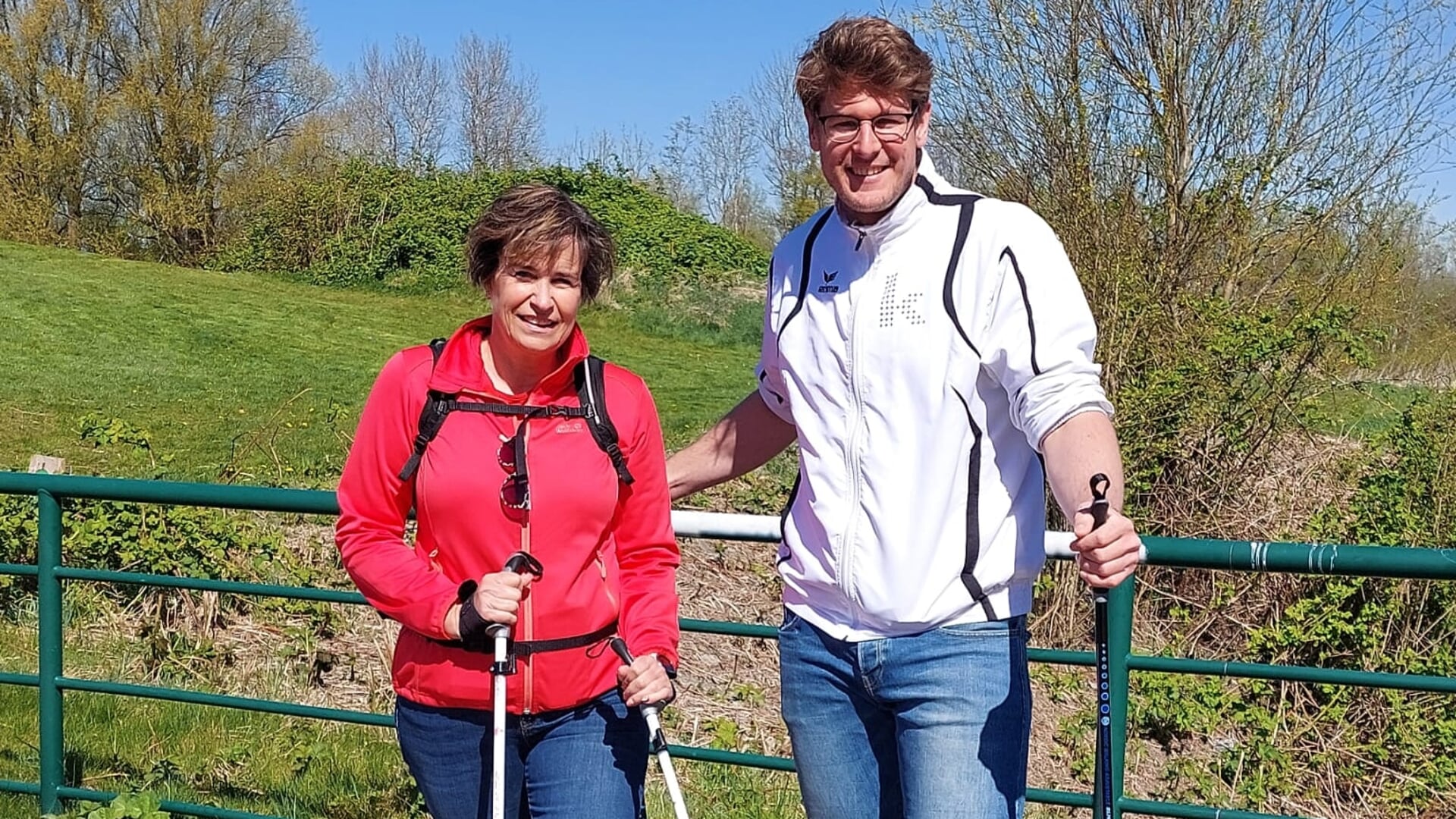 Leefstijlcoach Edith Wennink en fysiotherapeut Arjan Wessels.