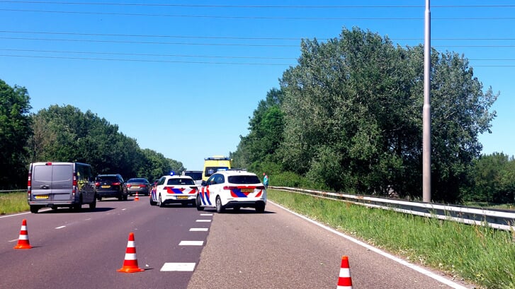 Politie op snelweg Leeuwarden 