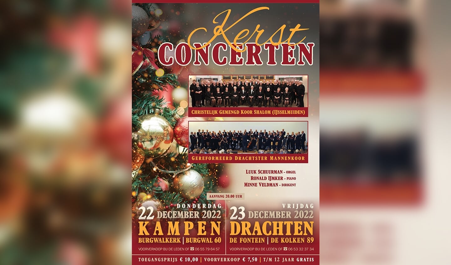 Kerstconcert Gereformeerd Drachtster Mannenkoor En Christelijk Gemengd ...