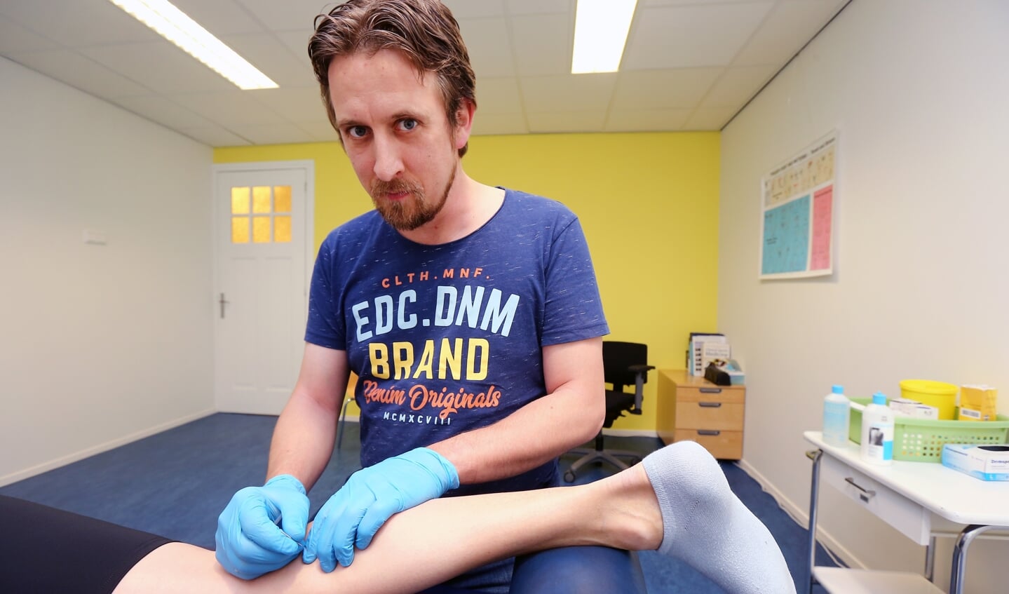 Matthijs Meijer ziet in zijn praktijk goede resultaten van dry needling. 