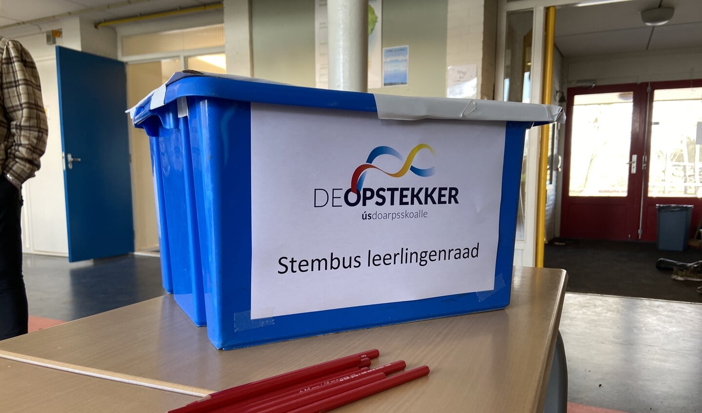 Stembus leerlingenraad De Opstekker. 