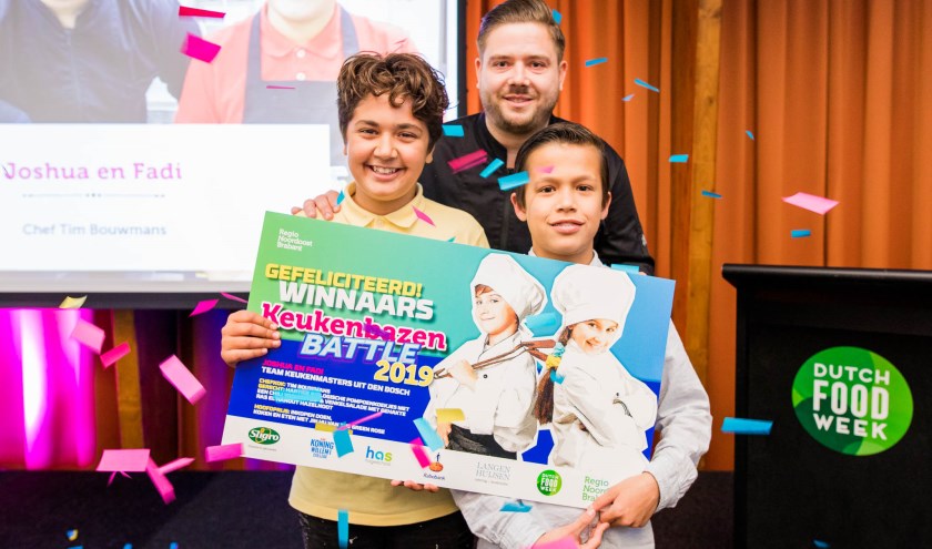 Team Keukenmasters Joshua en Fadi en chef Tim Bouwmans. Foto: Twycer © Regio Noordoost Brabant