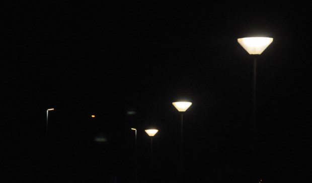 Nachtelijke verlichting in Den Burg.