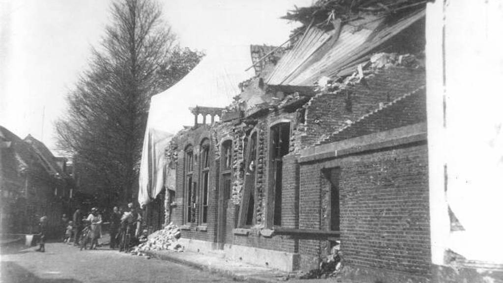 Verwoestingen als gevolg van de Georgische Opstand.