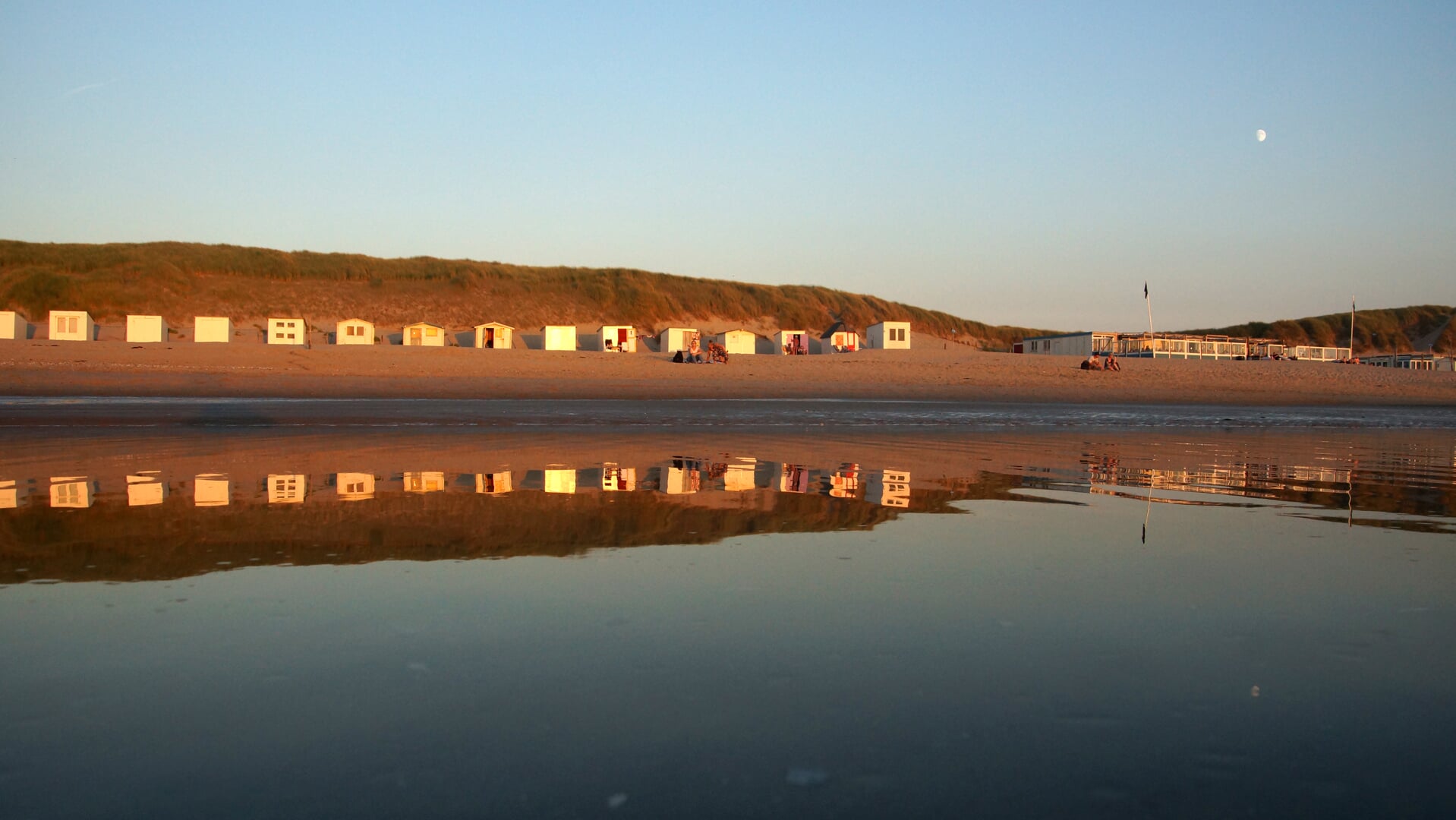 Strandhuisjes op het Texelse strand.
