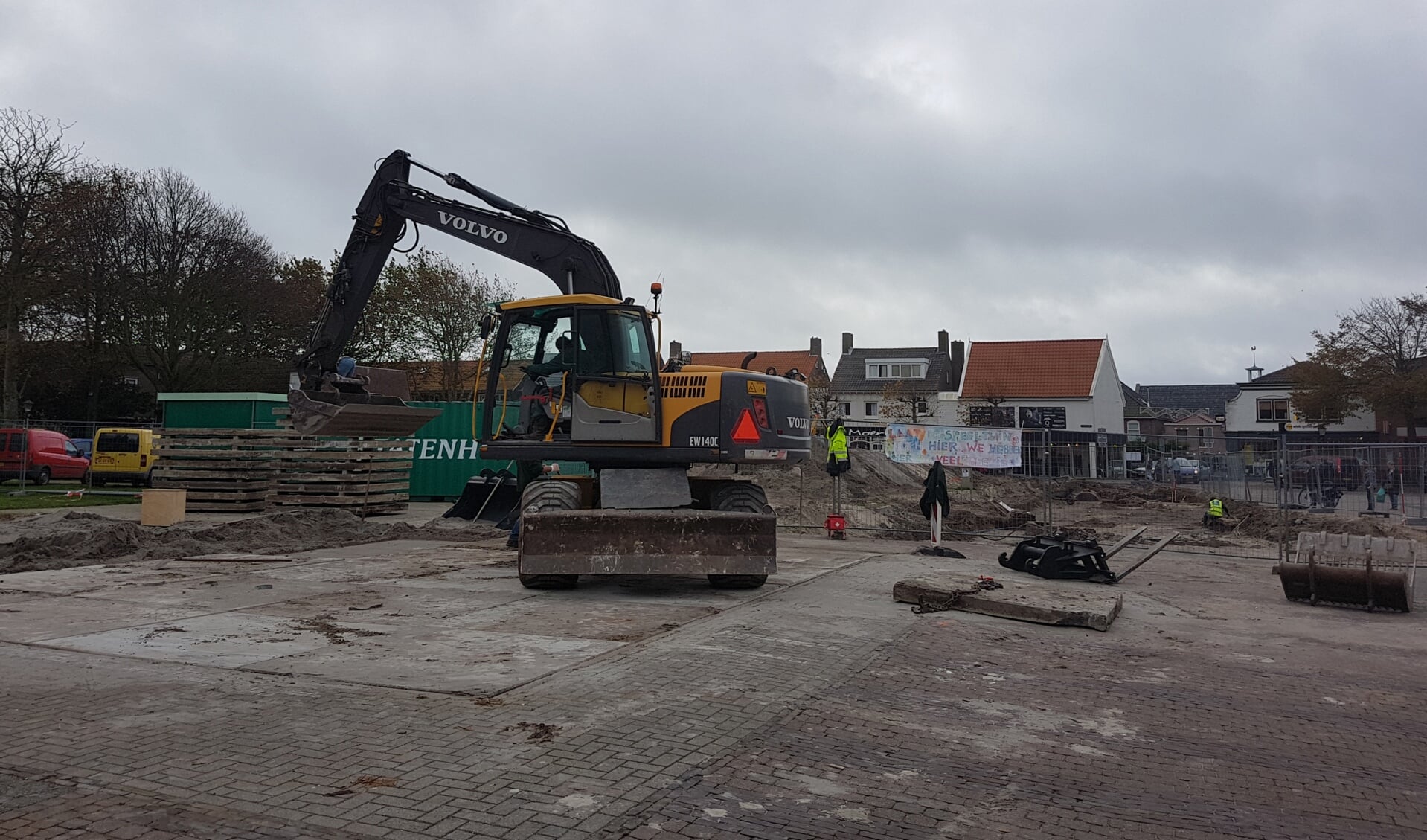 Graafwerkzaamheden op de plek van de Pofferglop,