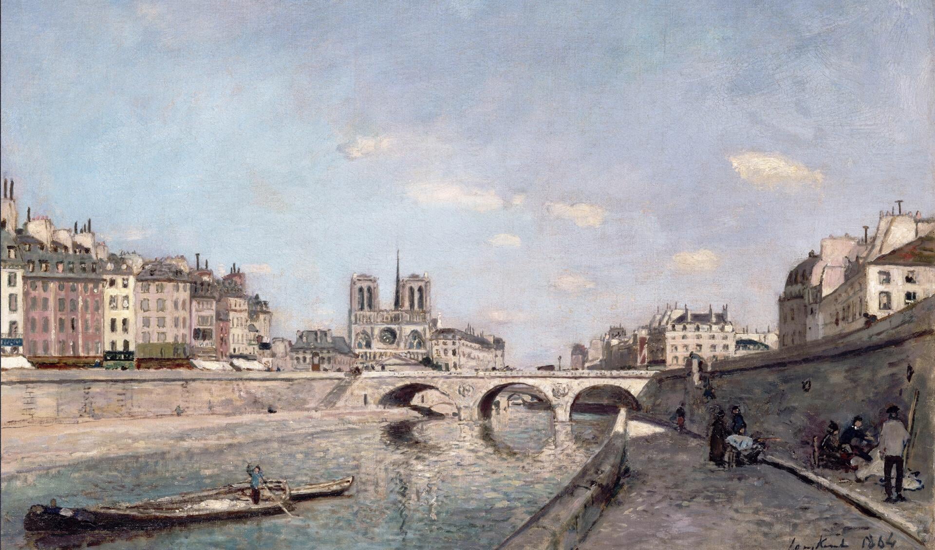 Johan Barthold Jongkind 'Gezicht op de Seine'