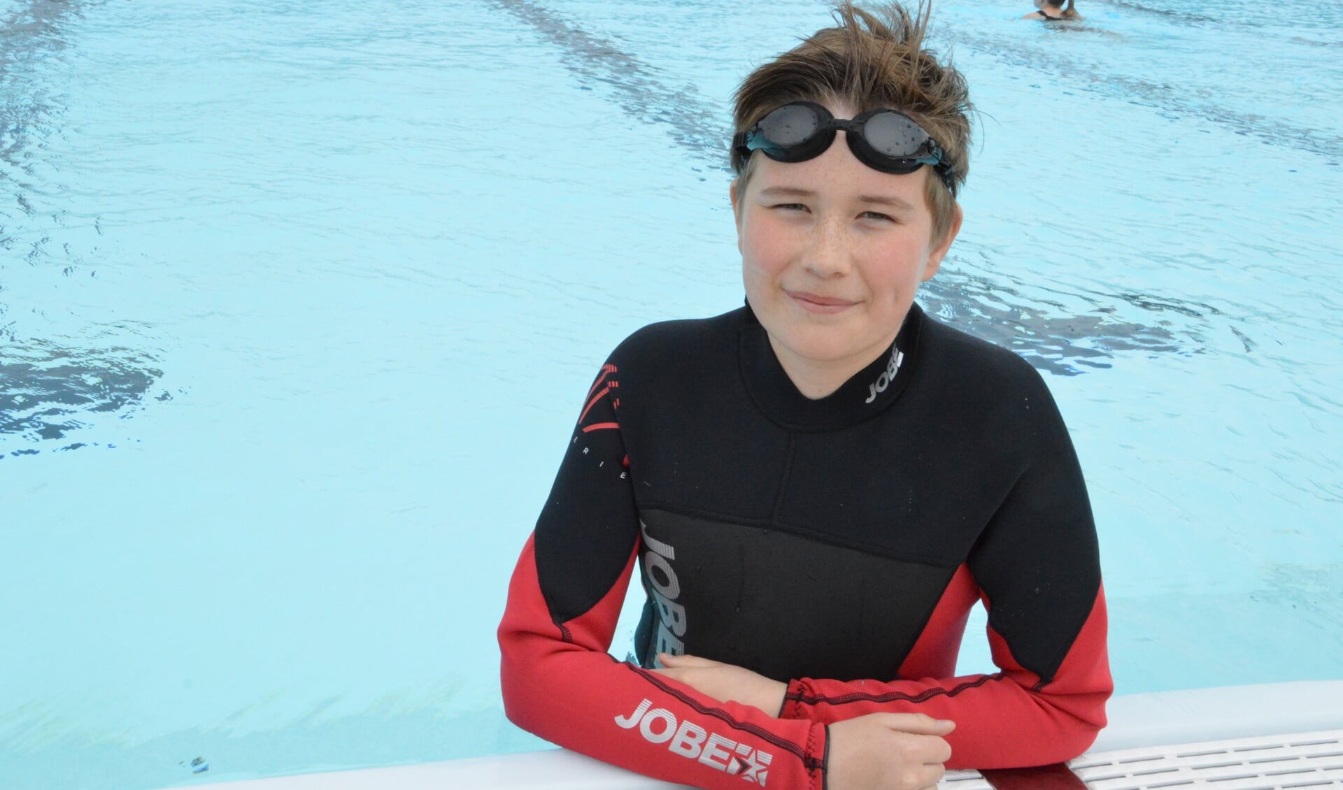 Ryan van der Voort traint voor de Amsterdam City Swim. 