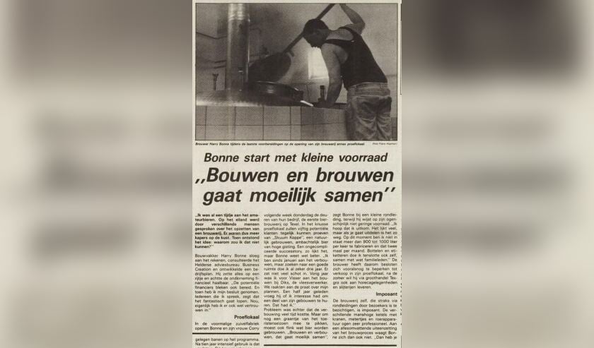 Harry Bonne aan het brouwen in 1994.