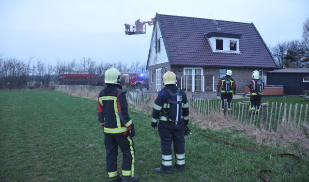 De woning waar in maart de brand was.