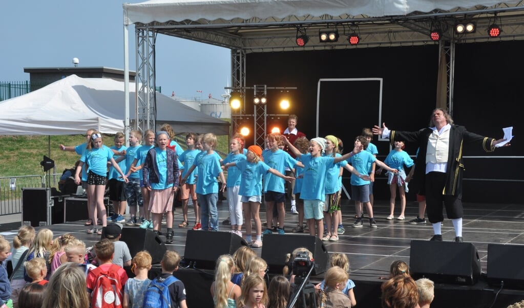 De musical die Artex in juni samen met kinderen van de Texelse basisscholen opvoerde.