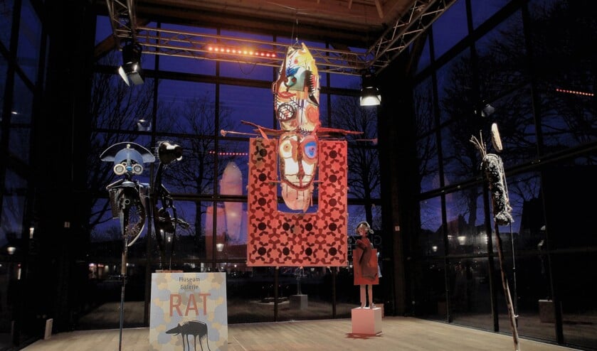 Het kunstwerk in het Glazen Paleis.