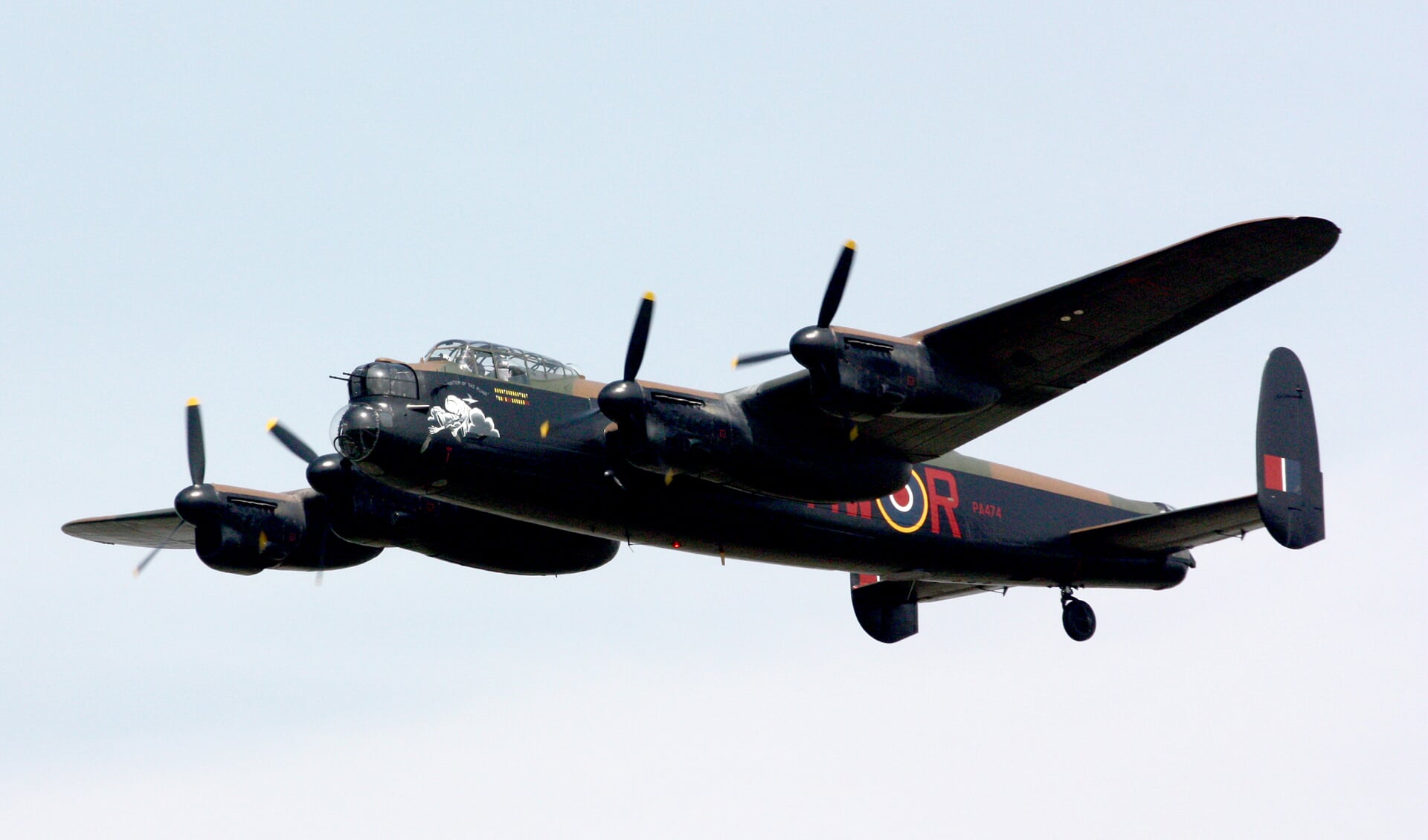 De Lancaster bommenwerper.