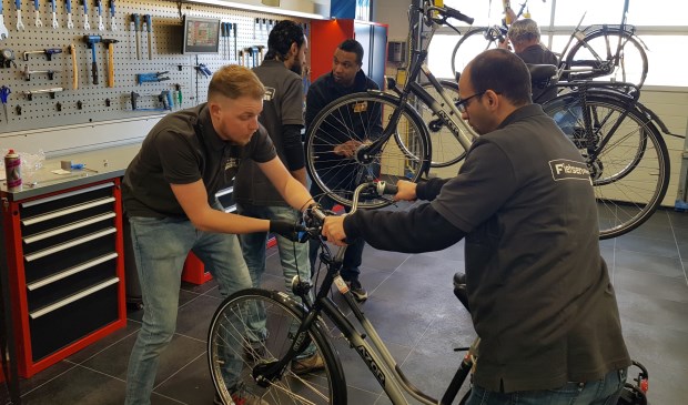 De Fietswerkplaats waar de opleiding tot fietstechnicus wordt gegeven.