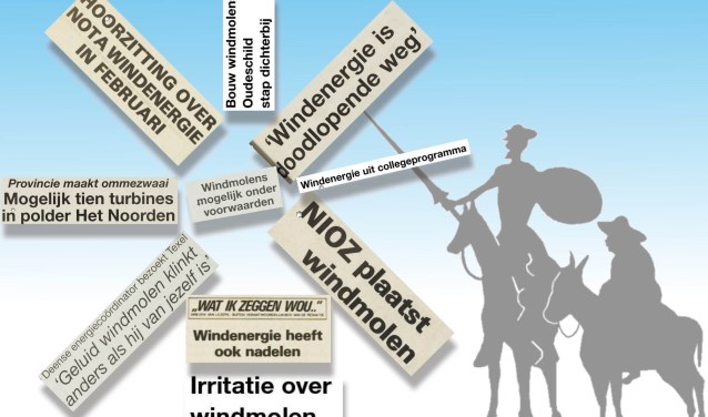 Over de strijd vóór en tegen windmolens op Texel zijn in deze krant in ruim drie decennia veel artikelen en ingezonden brieven verschenen.