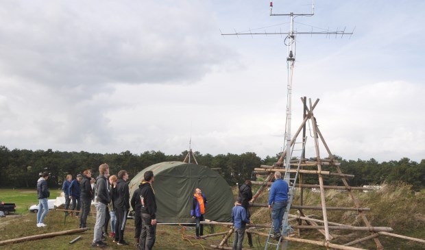 De zendmast van Scouting Texel op Loodsmansduin.