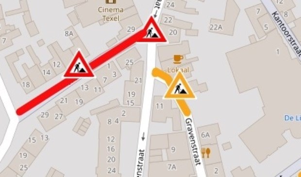 De Gravenstraat is vanaf maandag een paar weken dicht.
