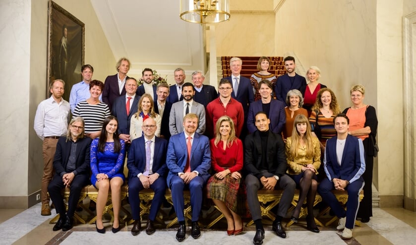 Op de foto met alle uitblinkers en het Koninklijk paar.