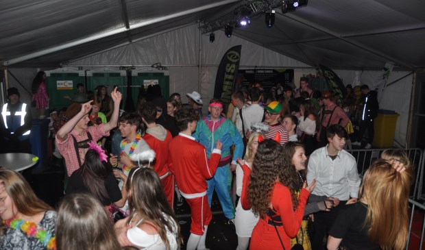 De tent op de Groeneplaats om 2:00 uur in de nacht.