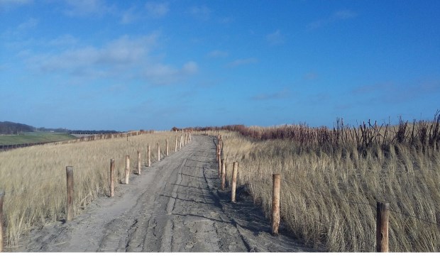 Het nieuwe pad voor het nieuwe gebied bij de PH-zanddijk. 
