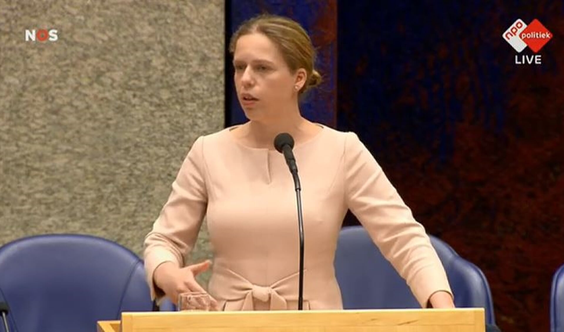 Visserijminister Carola Schouten tijdens het vragenuur in de Tweede Kamer.