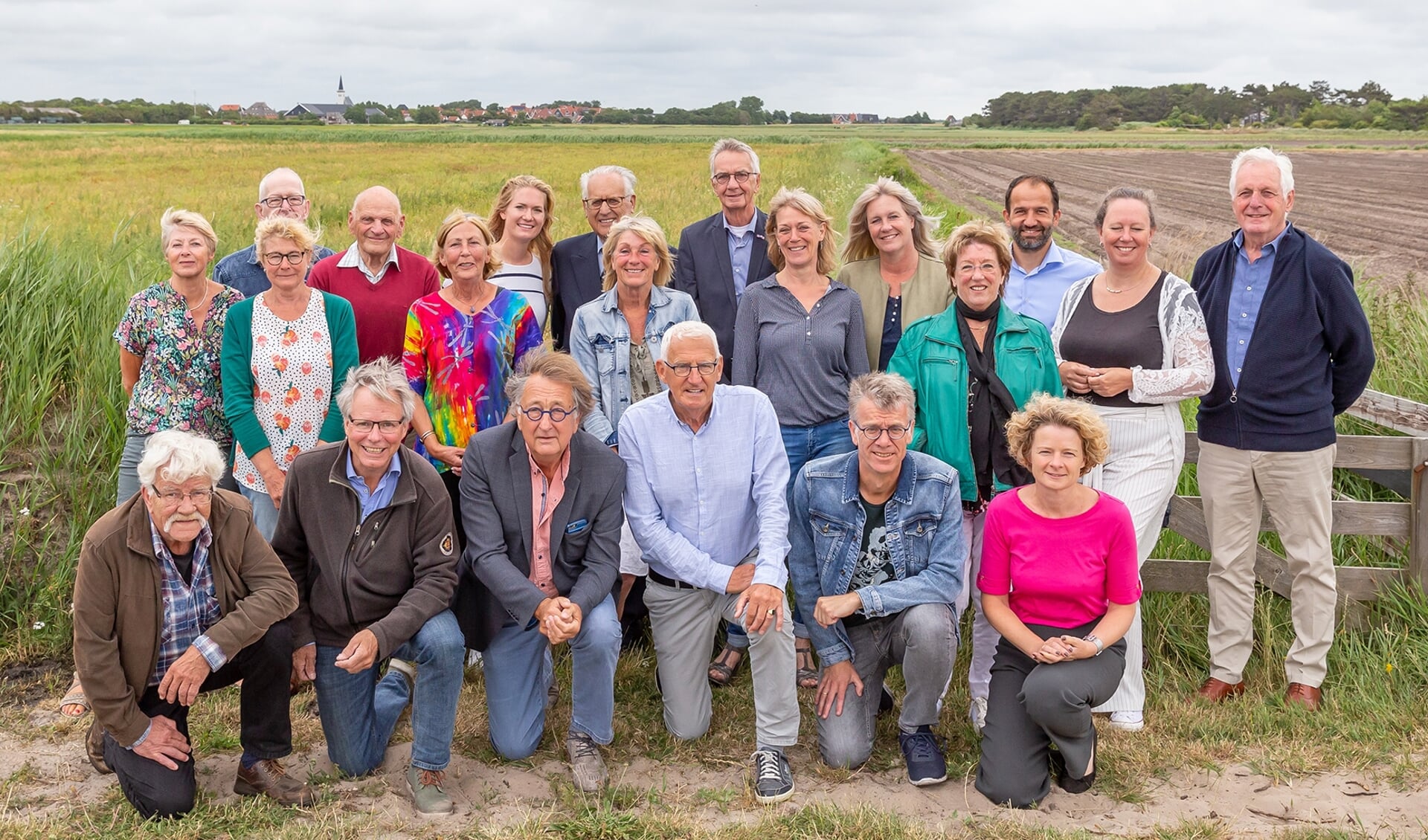 Bestuurders en oud-bestuurders van het Texelfonds kwamen bijeen. 