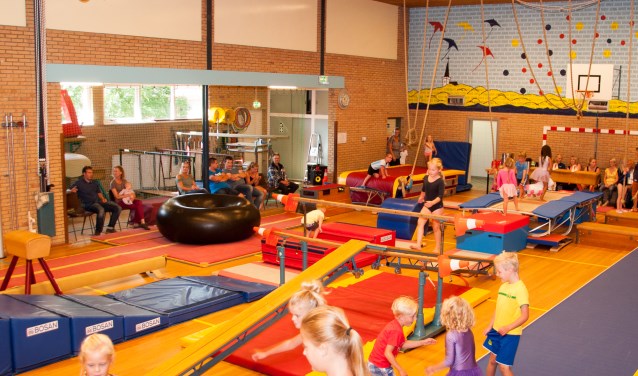 Gyminstuif van GVT in de Beatrixzaal in Den Burg.