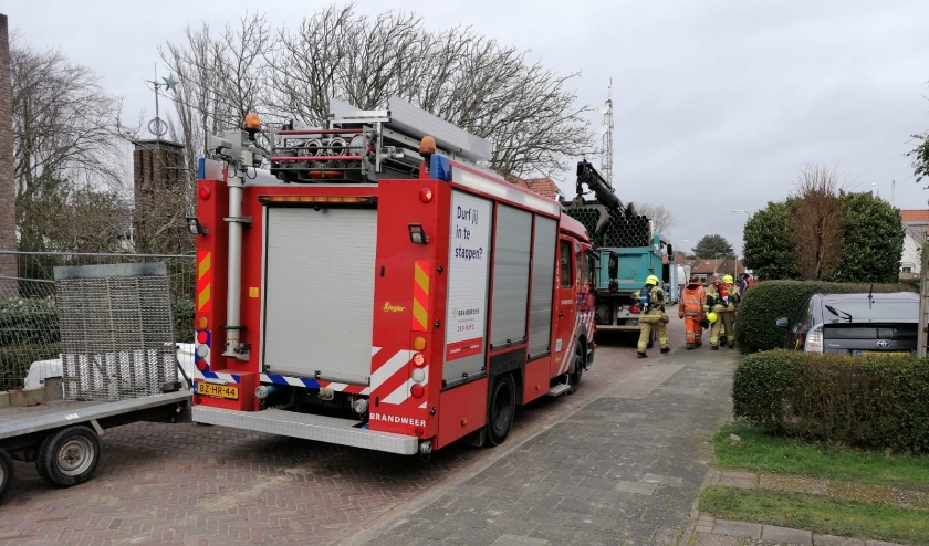Brandweer in de Kogerstraat.