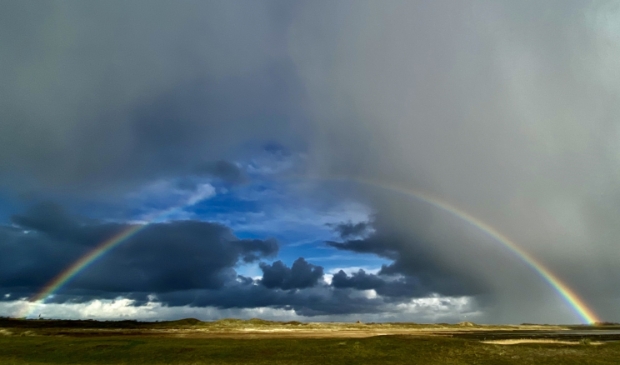Regenboog over Texel.