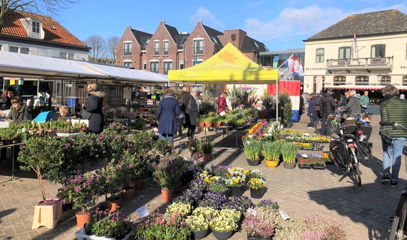De warenmarkt in Den Burg.
