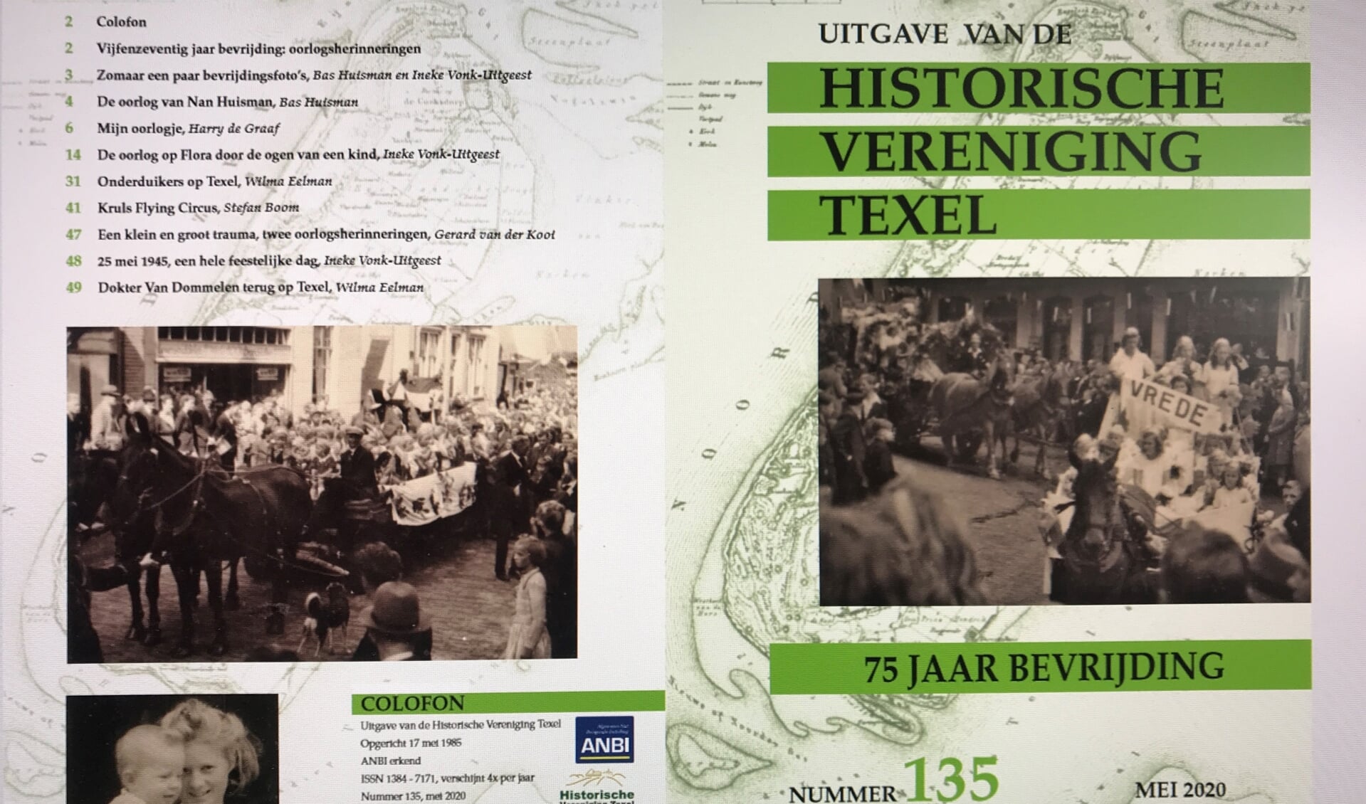 De bijzondere uitgave van de Historische Vereniging over 75 jaar bevrijding. 