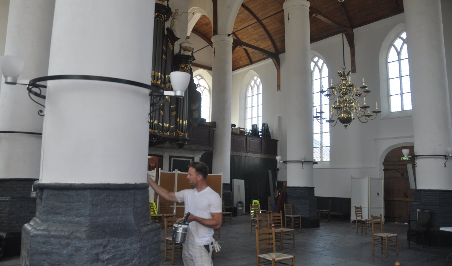 De vernieuwde Burghtkerk in Den Burg.
