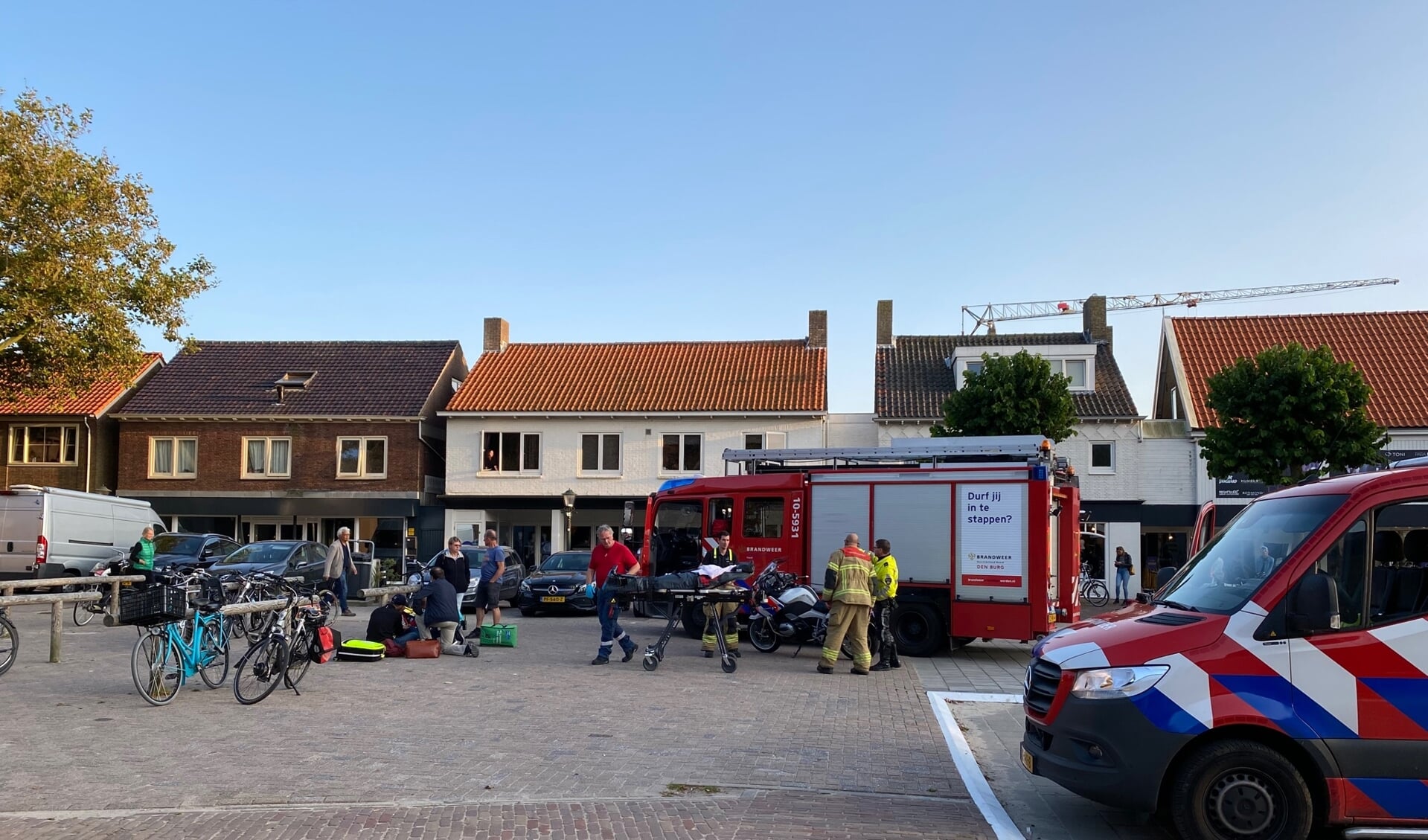 Hulpverlening op de Groeneplaats in Den Burg