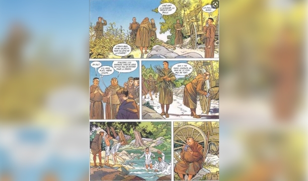 <p>Knipsel uit de stripreeks "De meesters van de gerst". </p>