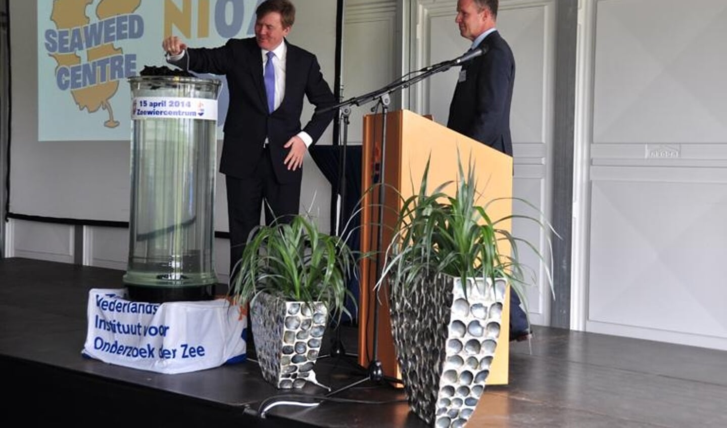 Hier kwam Willem Alexander eigenlijk voor: de opening van het zeewiercentrum. (Foto: Alicia Saal)