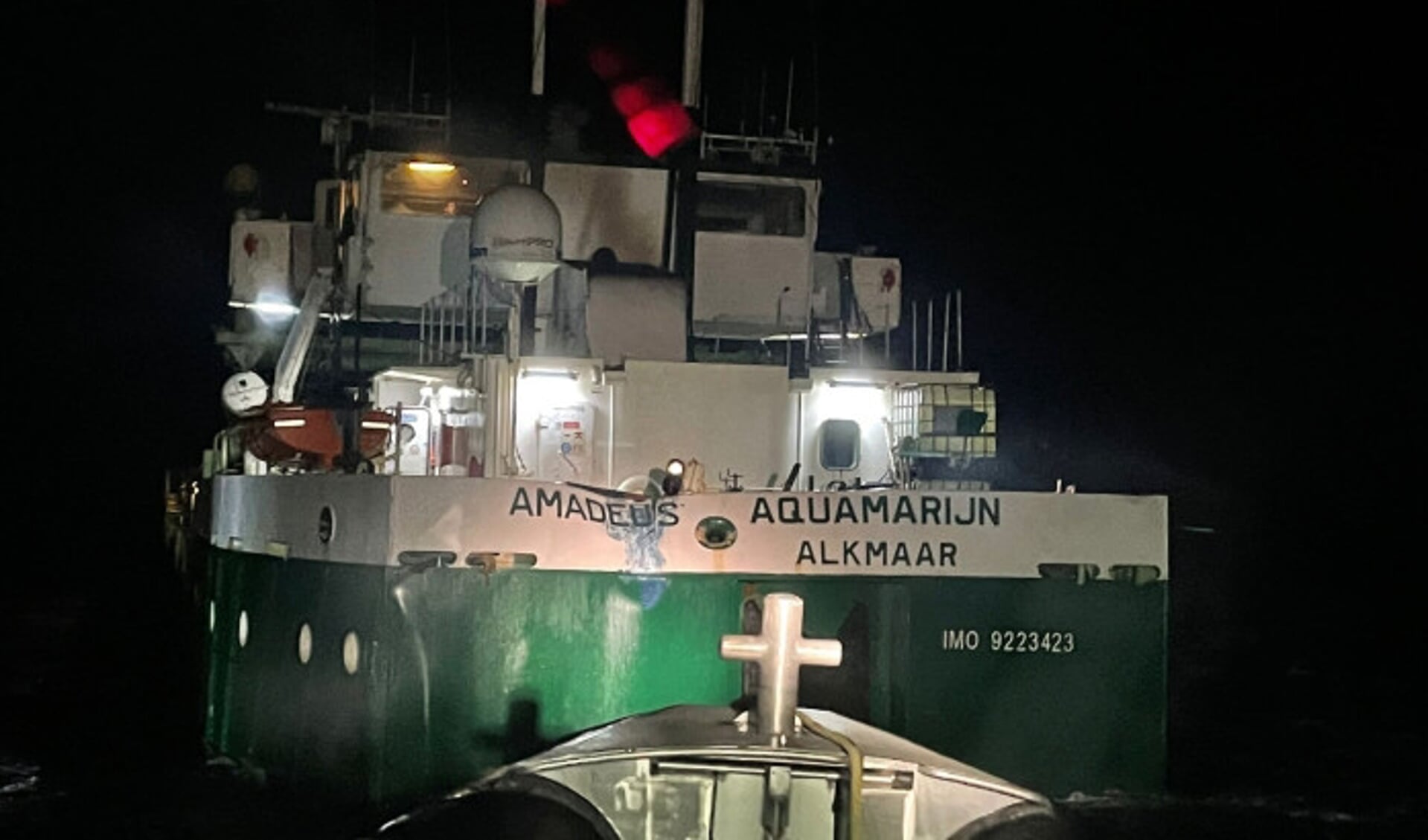 De beschadigde Aquamarijn uit Alkmaar.