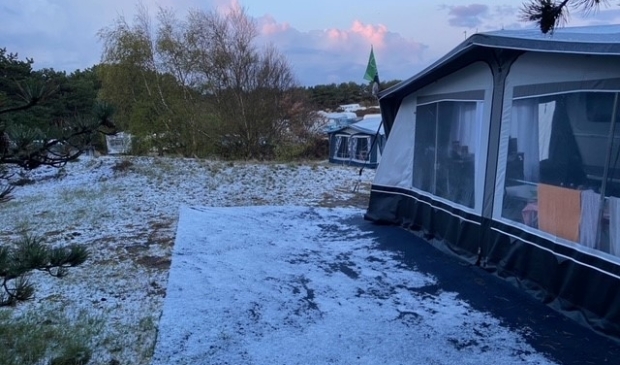 <p>Winters beeld in de lente op Loodsmansduin.</p>