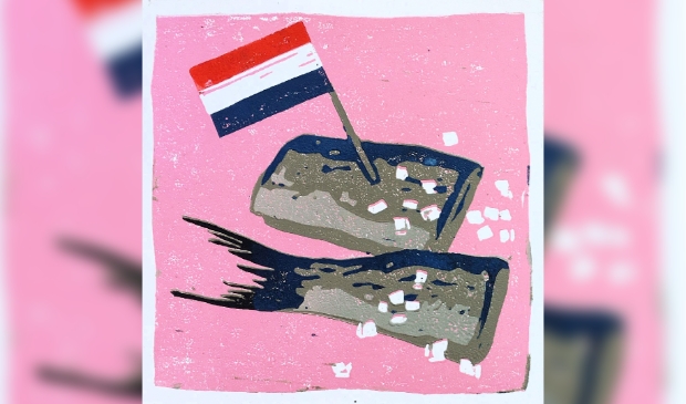 Yvonne Zomerdijk: Haring (kartondruk) in Galerie Posthuys