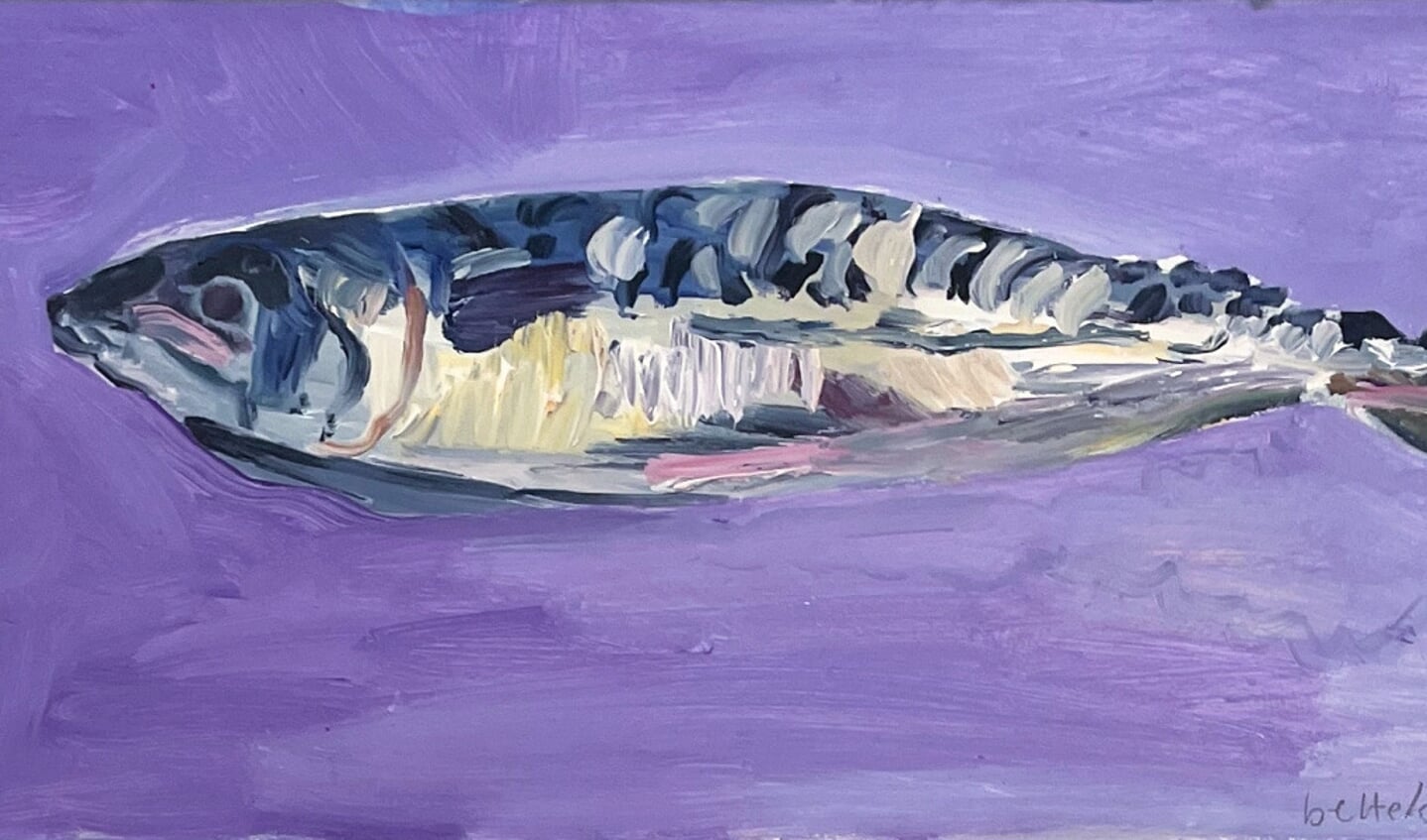 Betteke Akkerman: Makreel (schilderij) in Galerie Posthuys