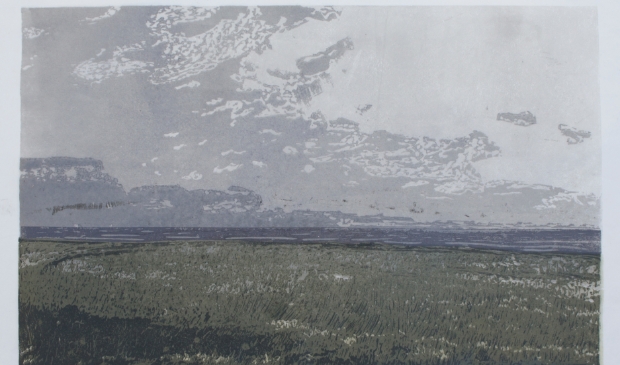 Dimitri Feenstra: De Schorren (houtsnede) in Galerie Posthuys