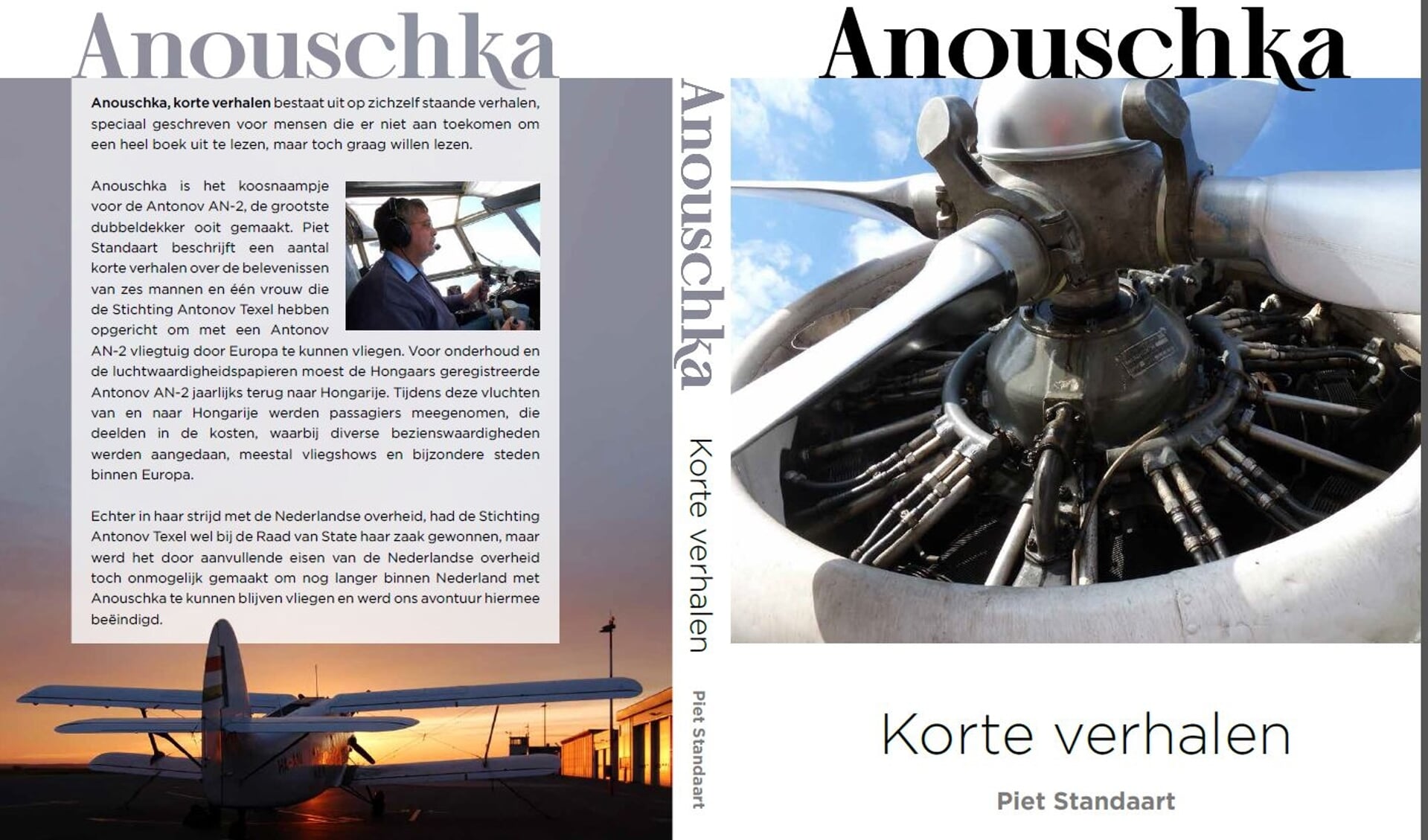 Omslag van "Anouschka", het boek met 18 korte verhalen over de belevenissen met de Antonov.