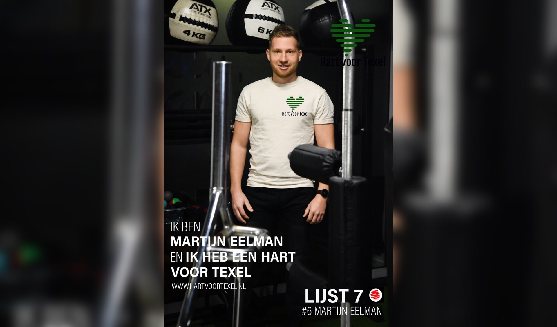De nummer 6 op de lijst van Hart voor Texel: Martijn Eelman.