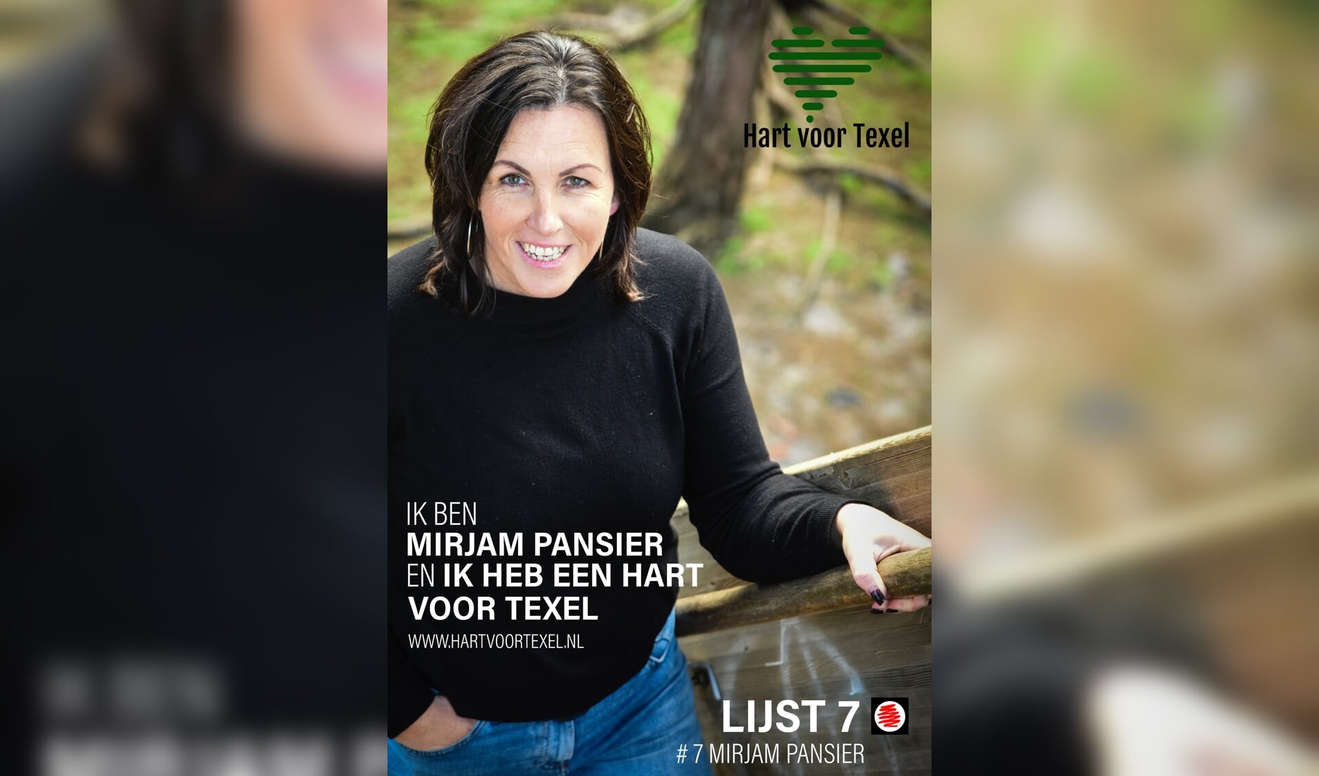 Mirjam Pansier, de nummer 7 op de lijst van Hart voor Texel