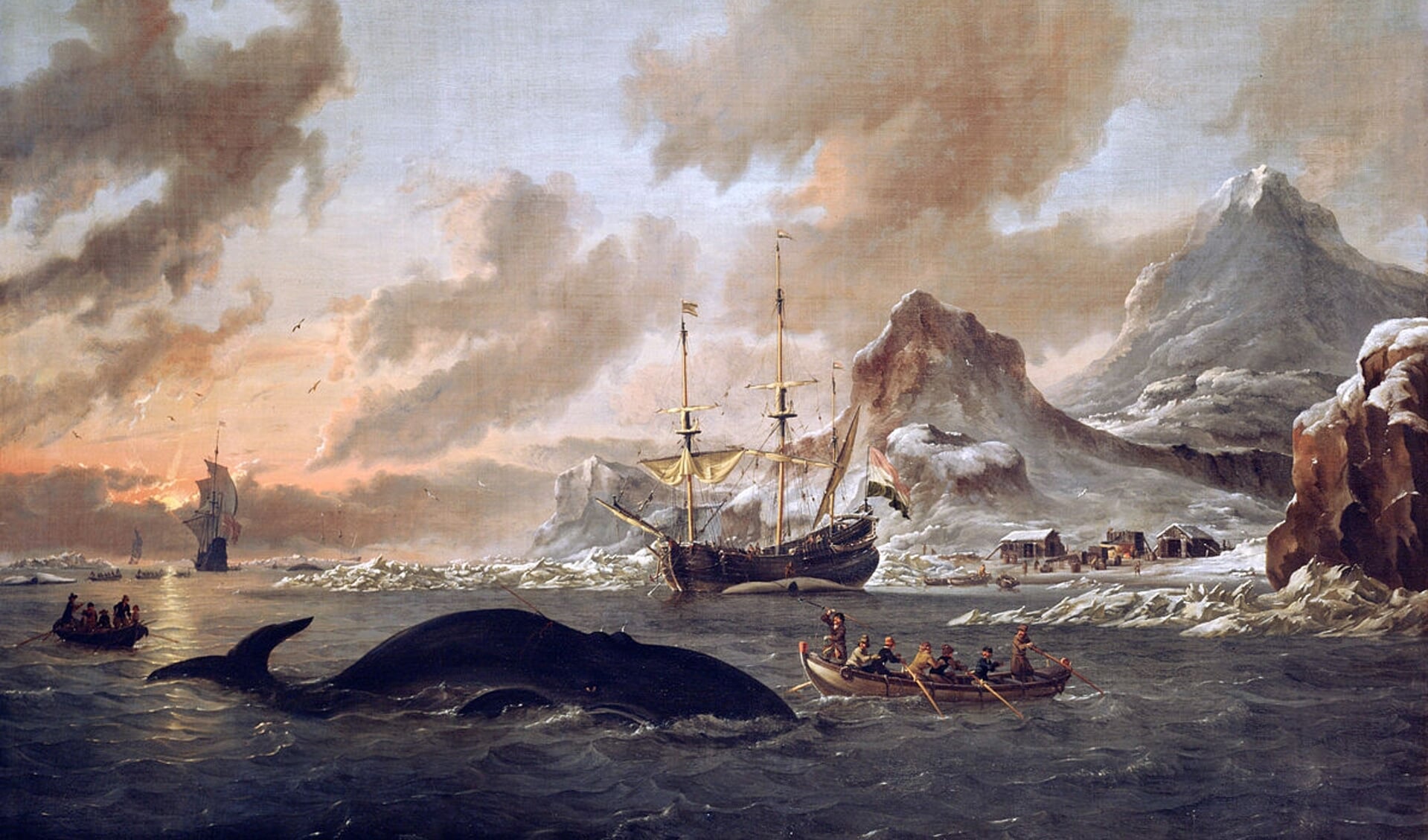 Beeld van de walvisvaart op Spitsbergen (afb. Zuiderzeemuseum)