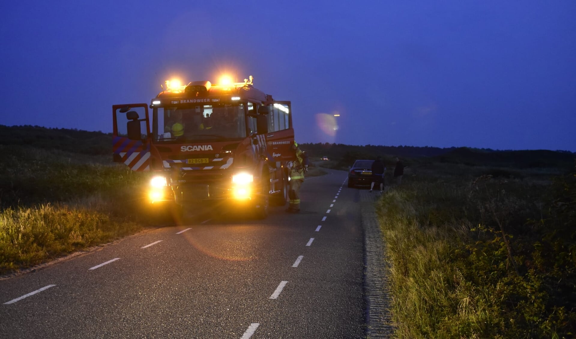 De brandweer bij Westerslag.