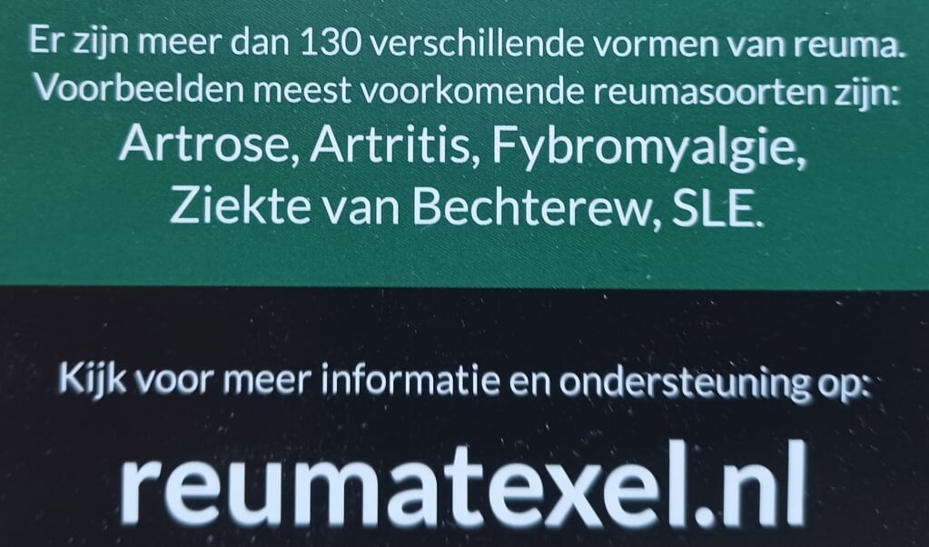 Achterzijde visitekaartje RPV Texel
Layout Femke van Straten