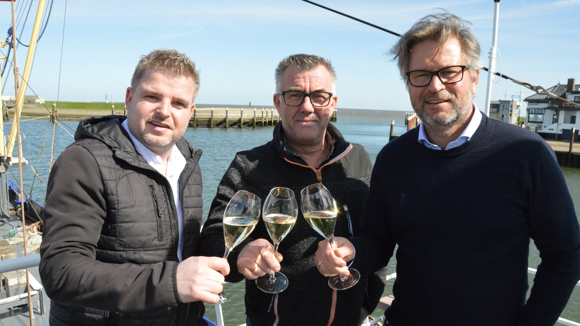 Boy Schuiling, Martin Zeeman en Arwin Touw, organisatoren van Smaakmakers Oudeschild