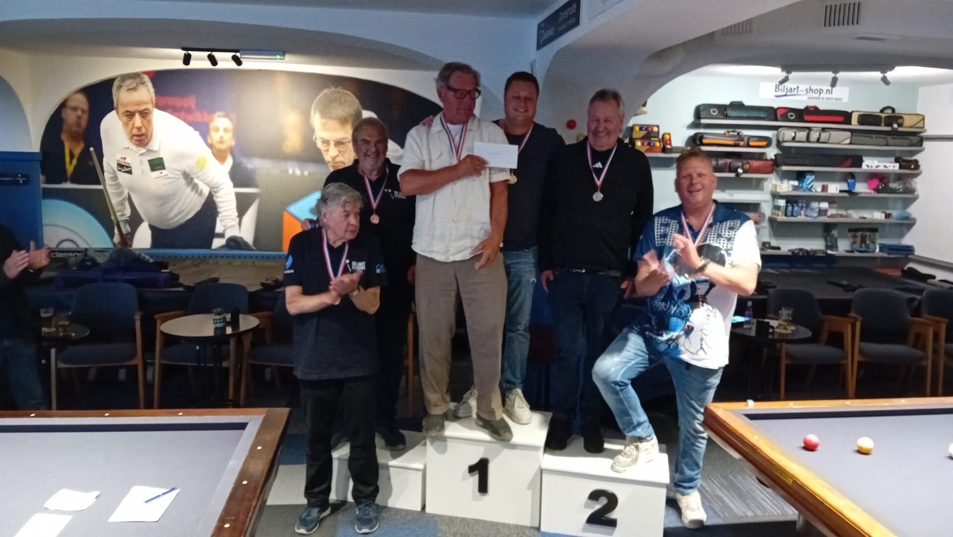 Het erepodium na het toernooi