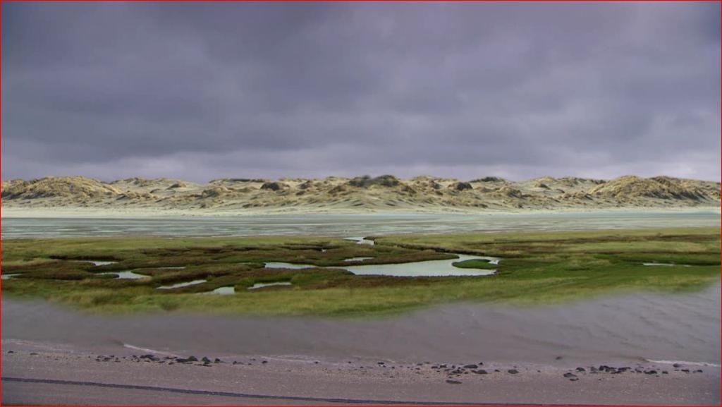 Zo zou de Waddenzee ter hoogte van de PH-polder er uit kunnen zien na aanleg van de zandige buitendijk. (bron Programma Naar een Rijke Waddenzee)